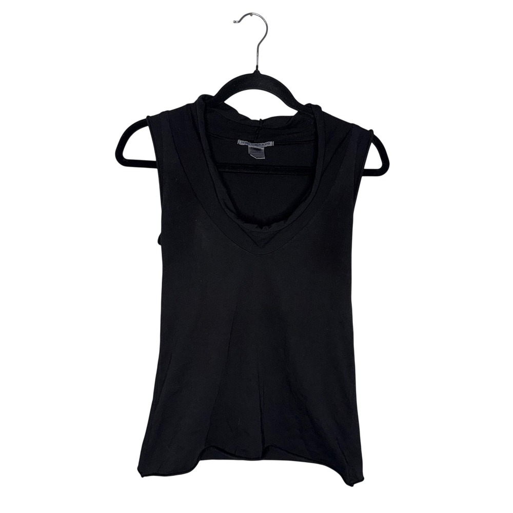Prairie Underground Sleeveless‎ Cowl Neck Top Womens XS Black Excellent Organic